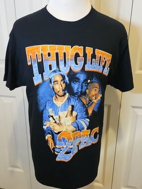 Mens 2pac Thug Life Rap Tshirt Vintage Large Tee
